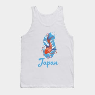 Japan Koi travel logo Tank Top